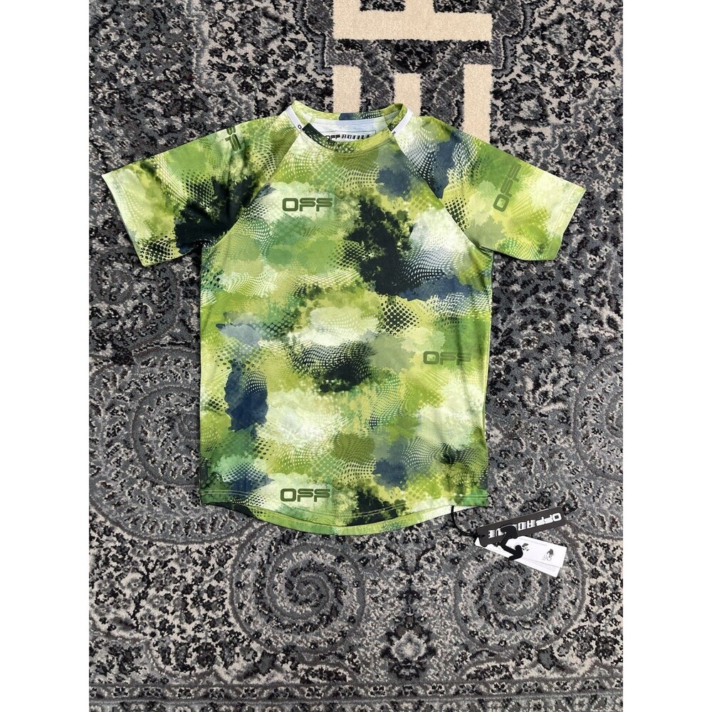 Brand New Off-white Active mesh Tee Aop Multicolor Size Small